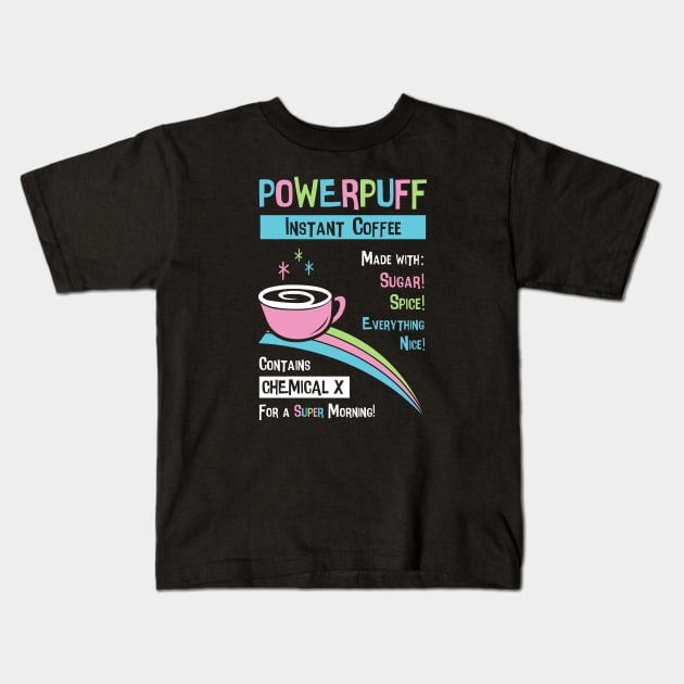 Powerpuff Coffee Kids T-Shirt by katiestack.art